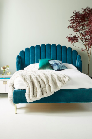 Feather Bed and Feather Dining Chairs; courtesy Anthropologie