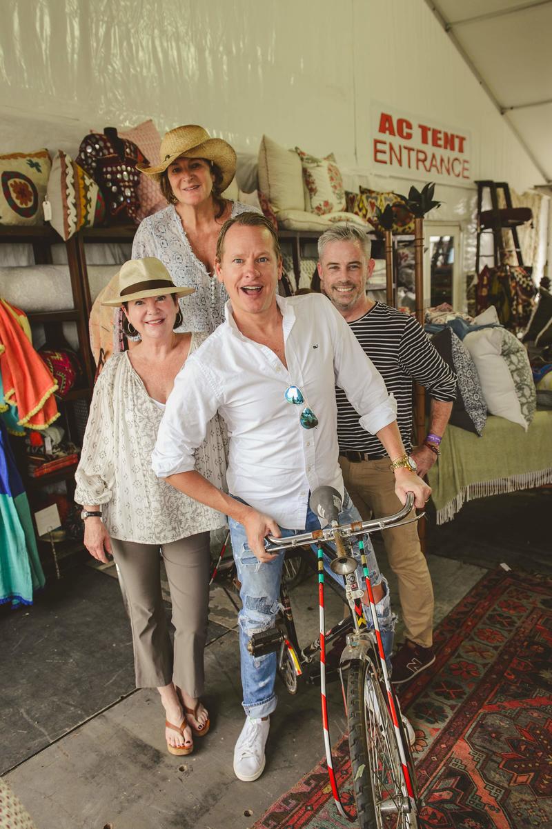 2017 Designer Dream Spree, Round Top, Texas with, clockwise from top, Kathryn M. Ireland, Aaron Rambo, Carson Kressley and Beth Webb; courtesy Dodson Interiors