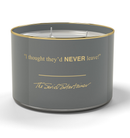 “The Serial Entertainer” Quotables Ambered Cognac Triple Wick Candle