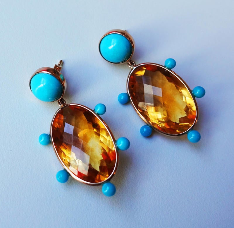 Katie Ridder citrine drop earrings