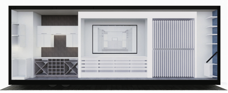 An interior rendering of the company's new mobile showroom