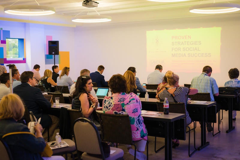 Attendees at the Smart Center