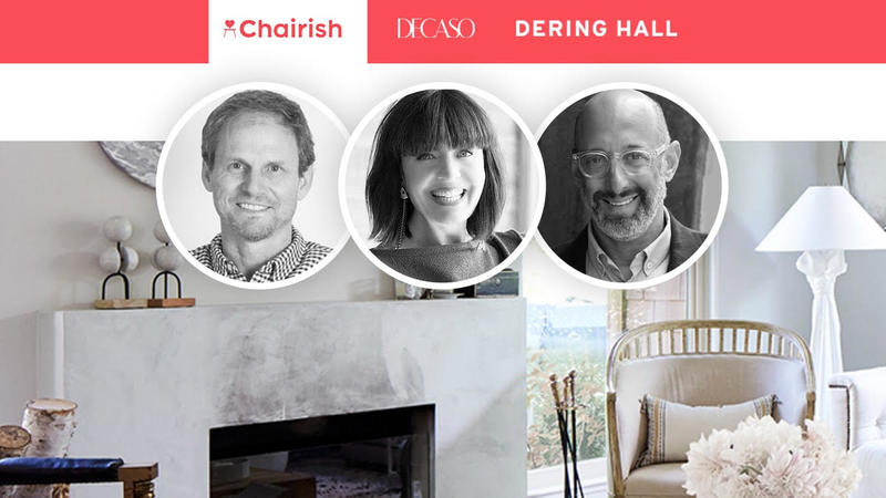 Gregg and Anna Brockway of Chairish (left), and Peter Sallick of Dering Hall