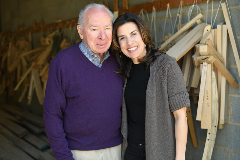 Laura Gregory with her father, Pete Pulliam, who founded O. Henry House in 1988