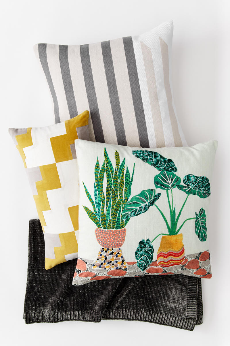 Some of West Elm’s pillows for rent