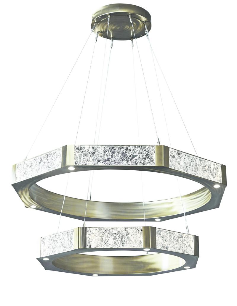 Glacier Two-Tier Ring chandelier by Hammerton