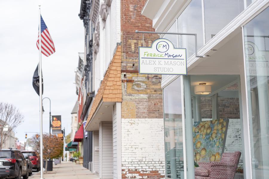 Outside the showroom, on Versailles's Main Street