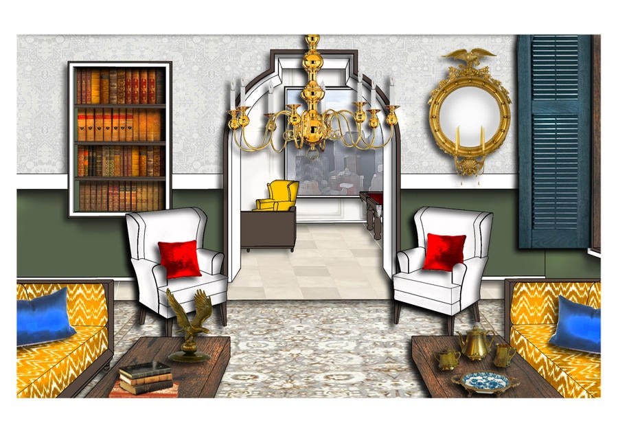 Francesca Cauce's entry for Kravet's Design of Distinction at FSU, one of her very first renderings.