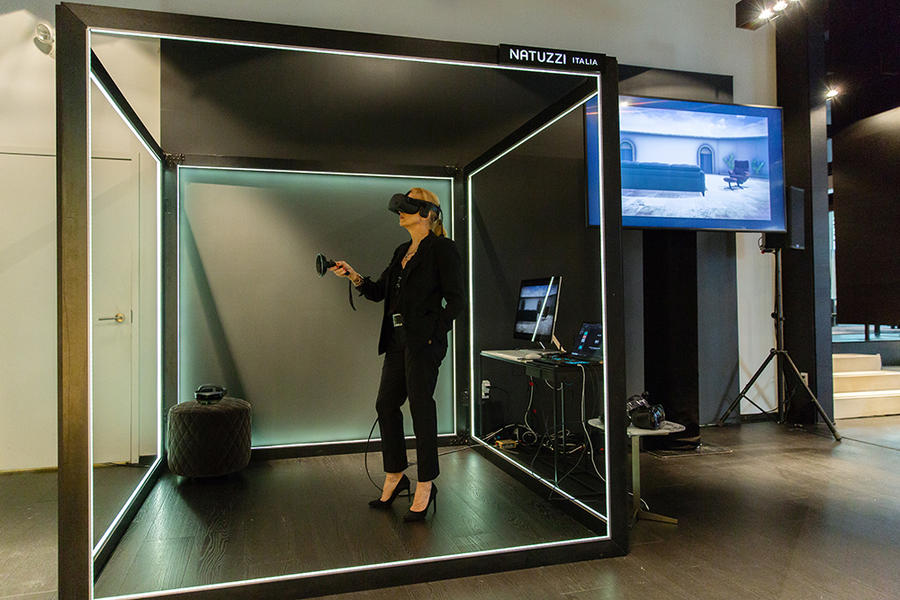 A demonstration of the Natuzzi virtual showroom.