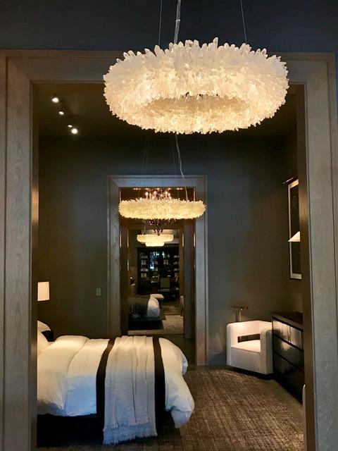 restoration hardware geode quartz crystal chandelier