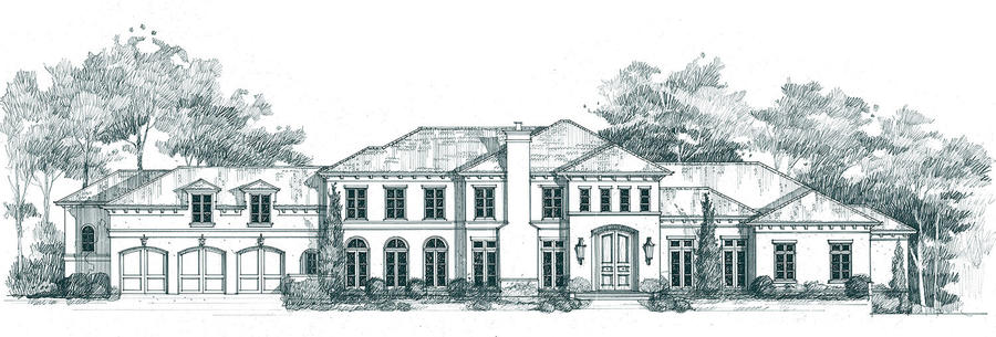 A rendering of the Atlanta Homes & Lifestyles Southeastern Designer Showhouse & Gardens