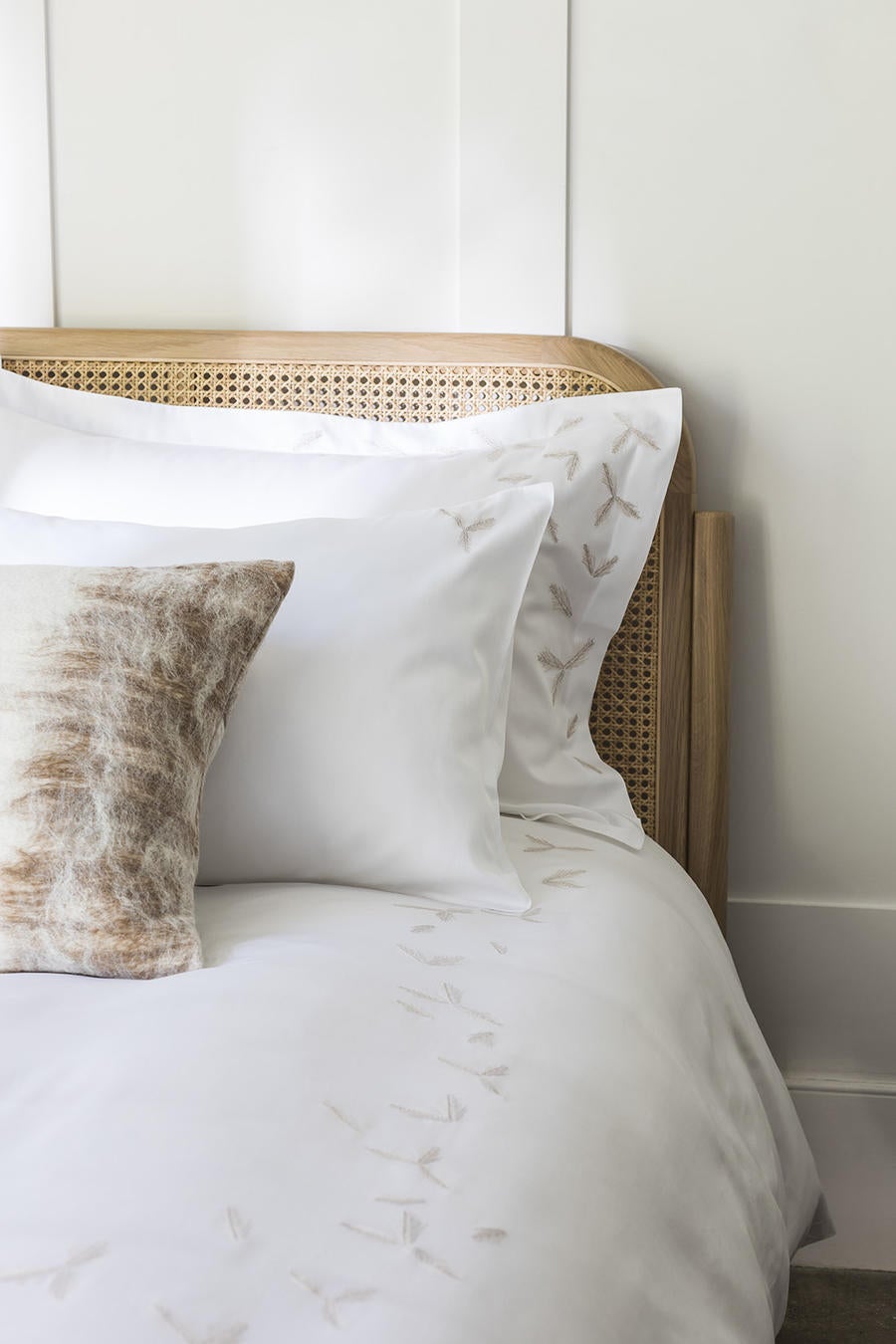 Pillows and bedding from Baea's debut line