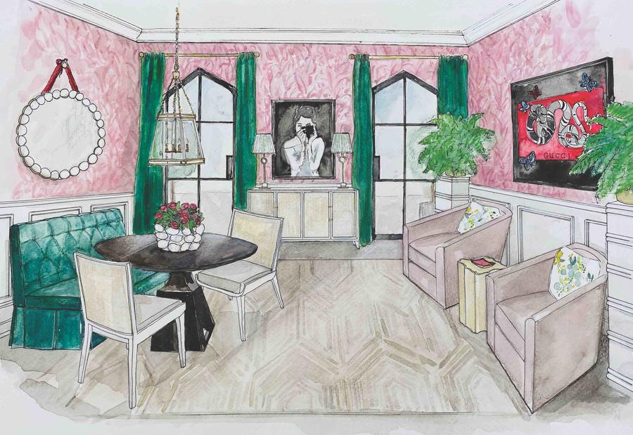 Sara Noble crafts a versatile dining room for la vie en rose