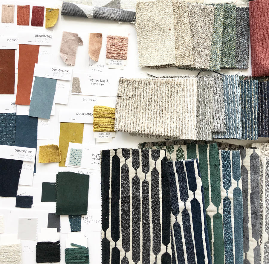 Samples from the new West Elm and Designtex collaboration