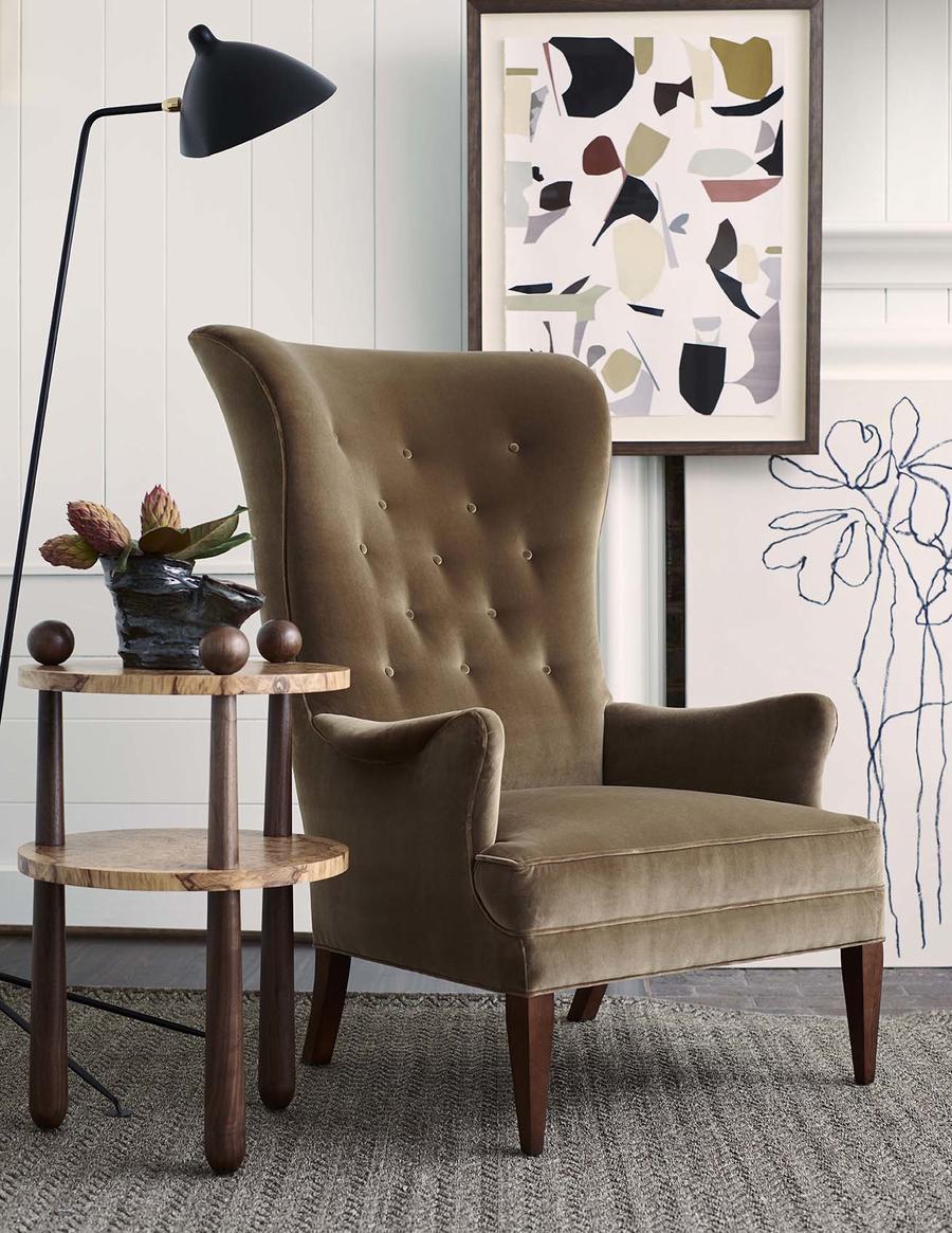 The Bird Wing Chair from Hable for Hickory Chair