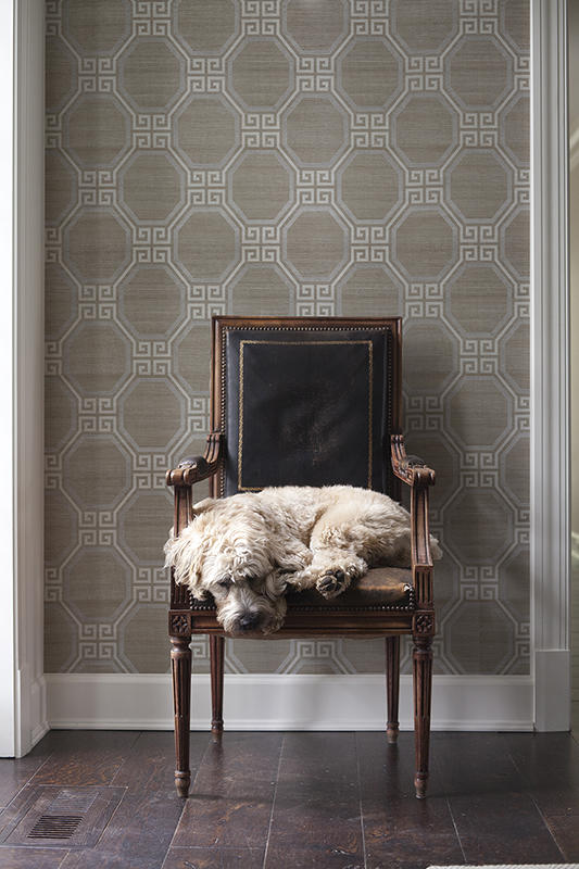 Octavia Shimmer wallcovering from Schumacher