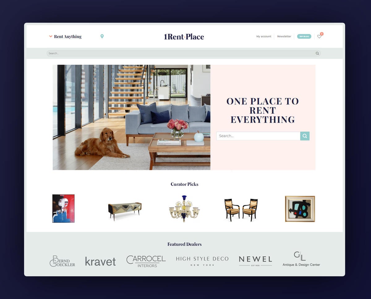 1RentPlace brings the rental model to high-end antiques and decor
