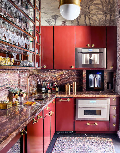 A kitchen by Michelle Nussbaumer, using the designer's line for Modern Matter.