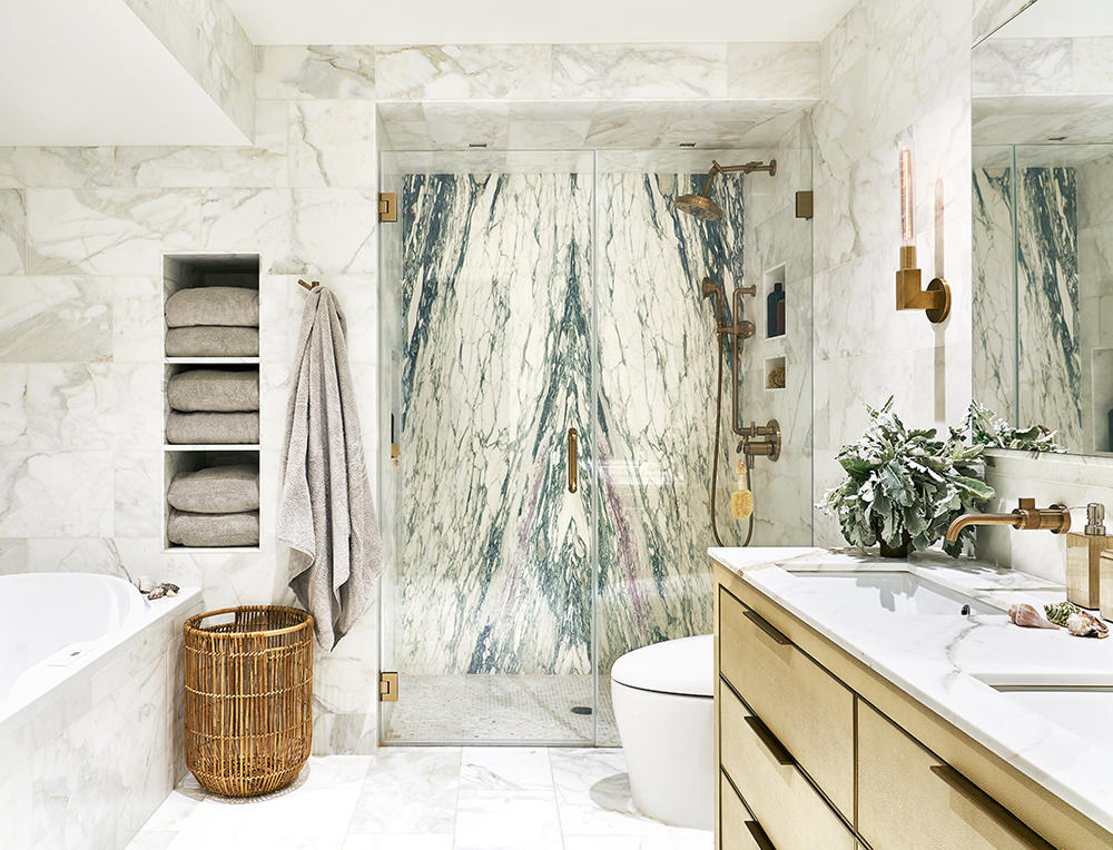 The master bathroom