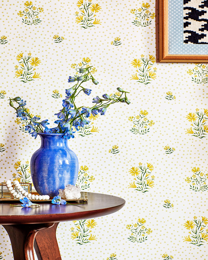 This watercolorist is bringing a delicate touch to floral wallpaper