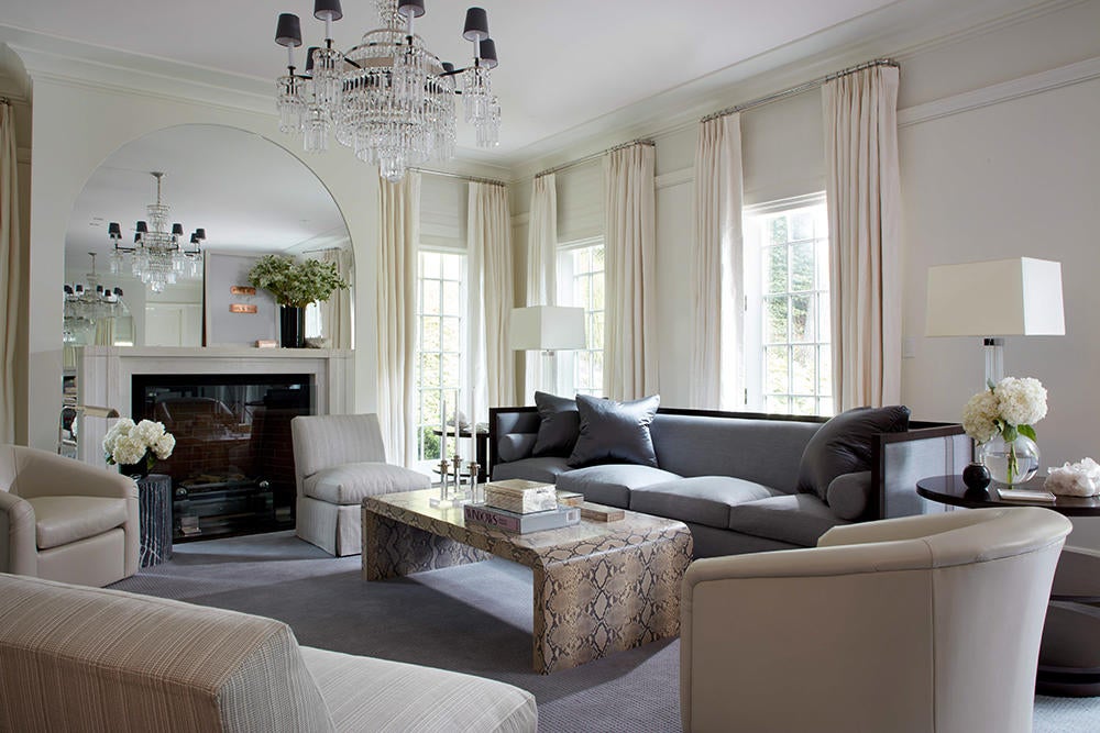 A living room in Ceglia’s Westchester project