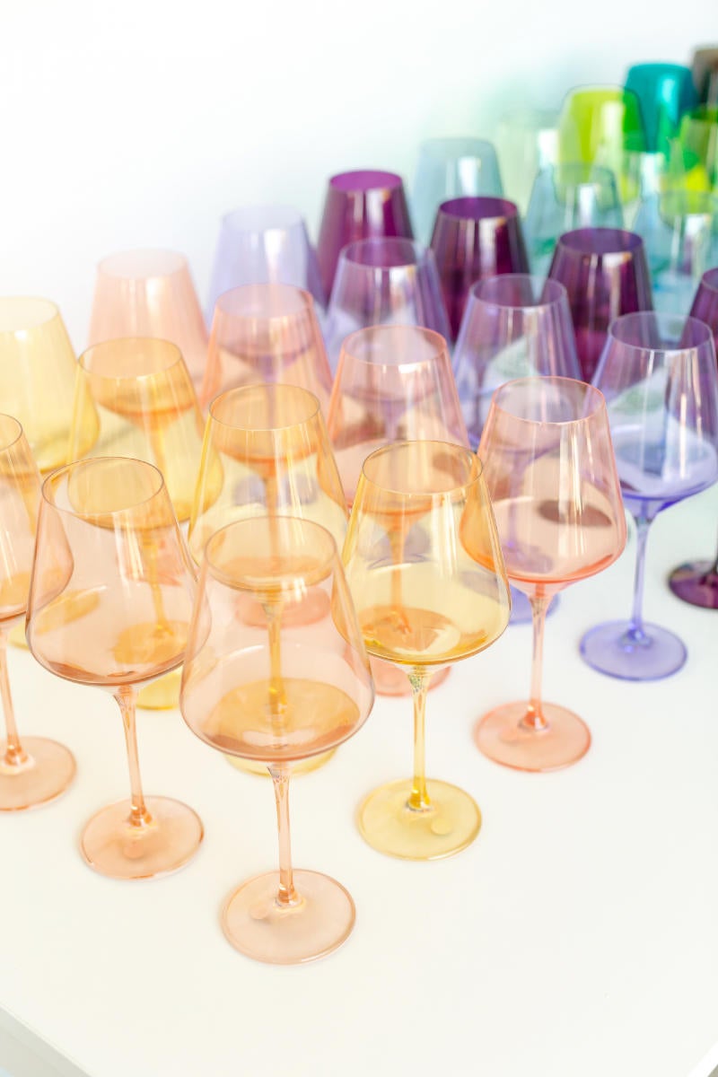 Estelle Colored Wine Stemmed Glasses - Set of 2 {Butterscotch}