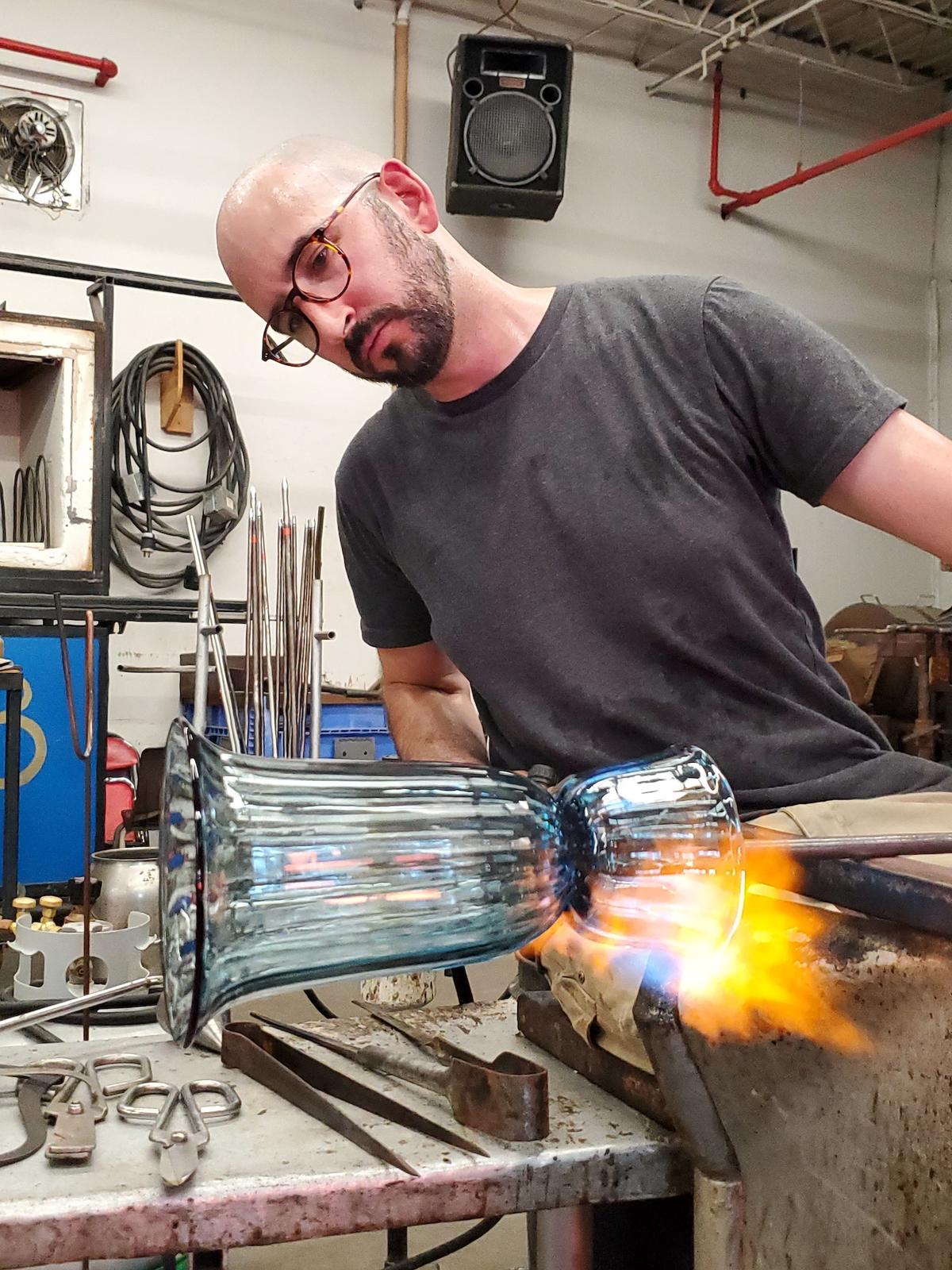 This glassblower handcrafts modern homewares using centuries-old techniques