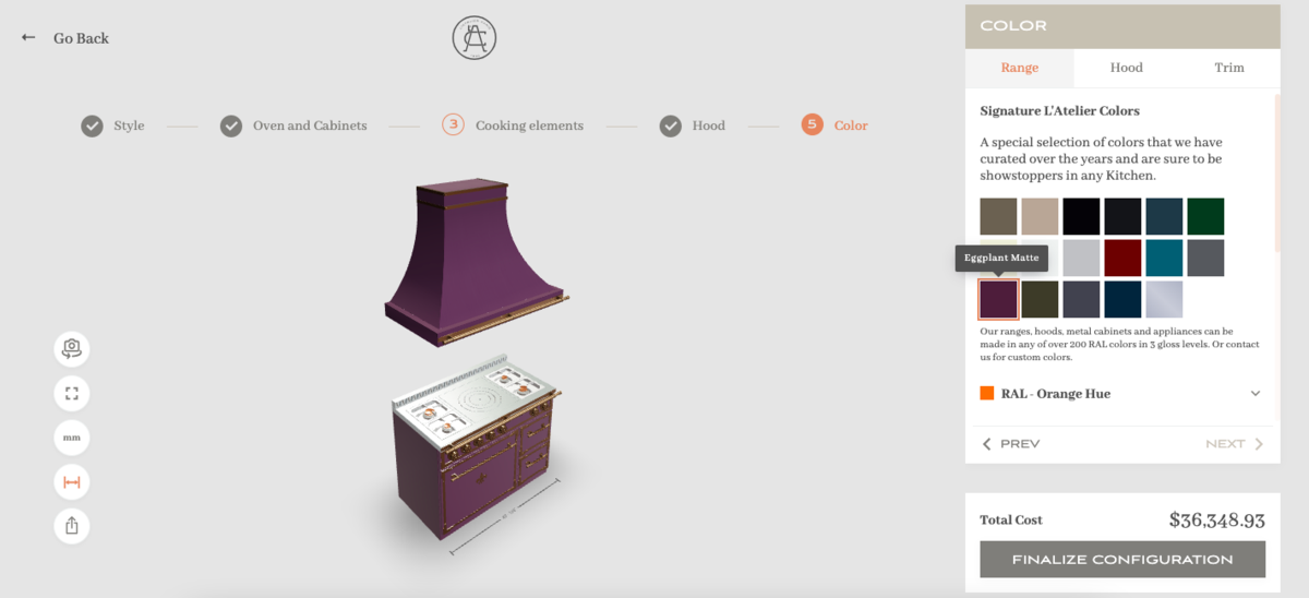 The 3D configurator from L’Atelier Paris