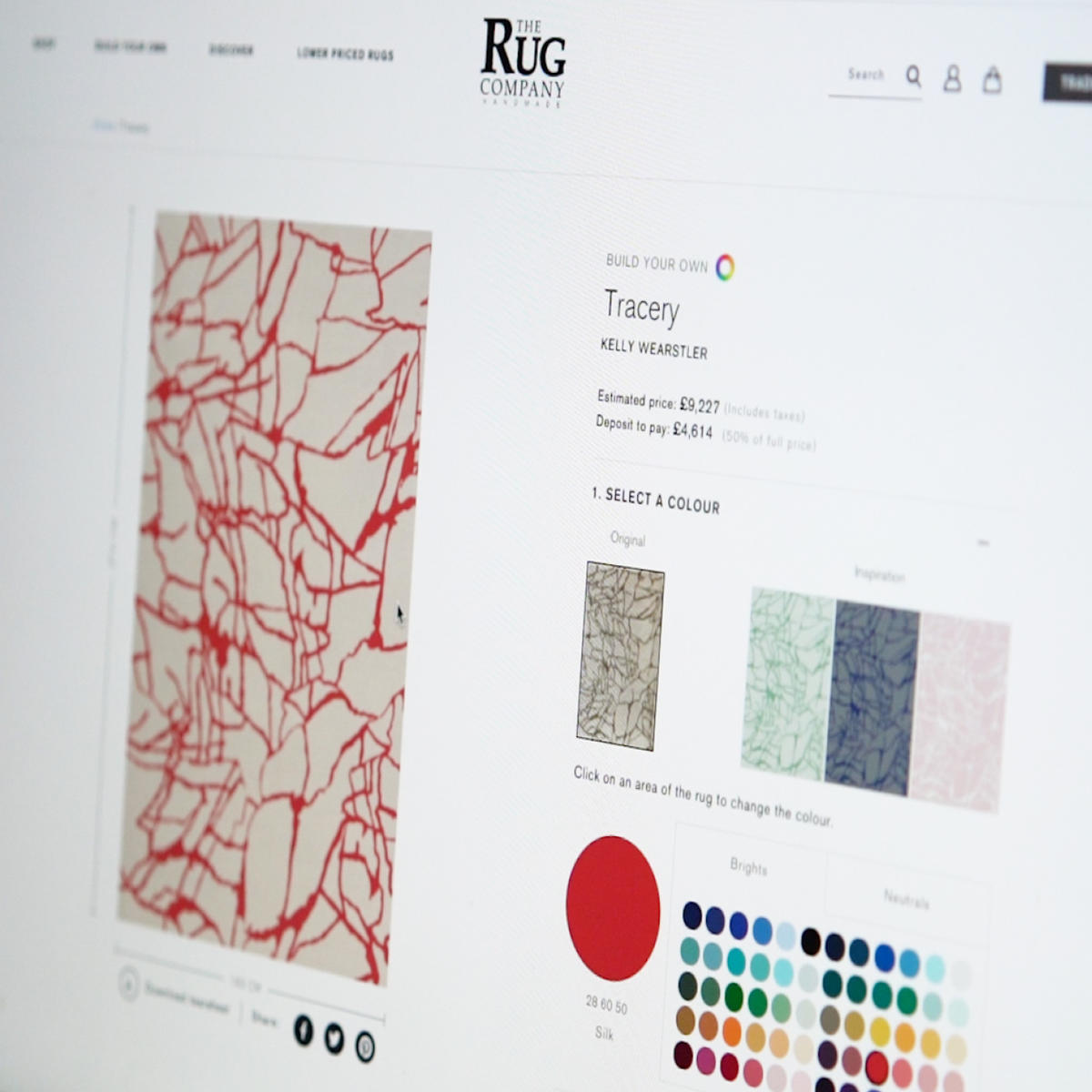 A new tool from The Rug Company allows users to choose custom colors in real time