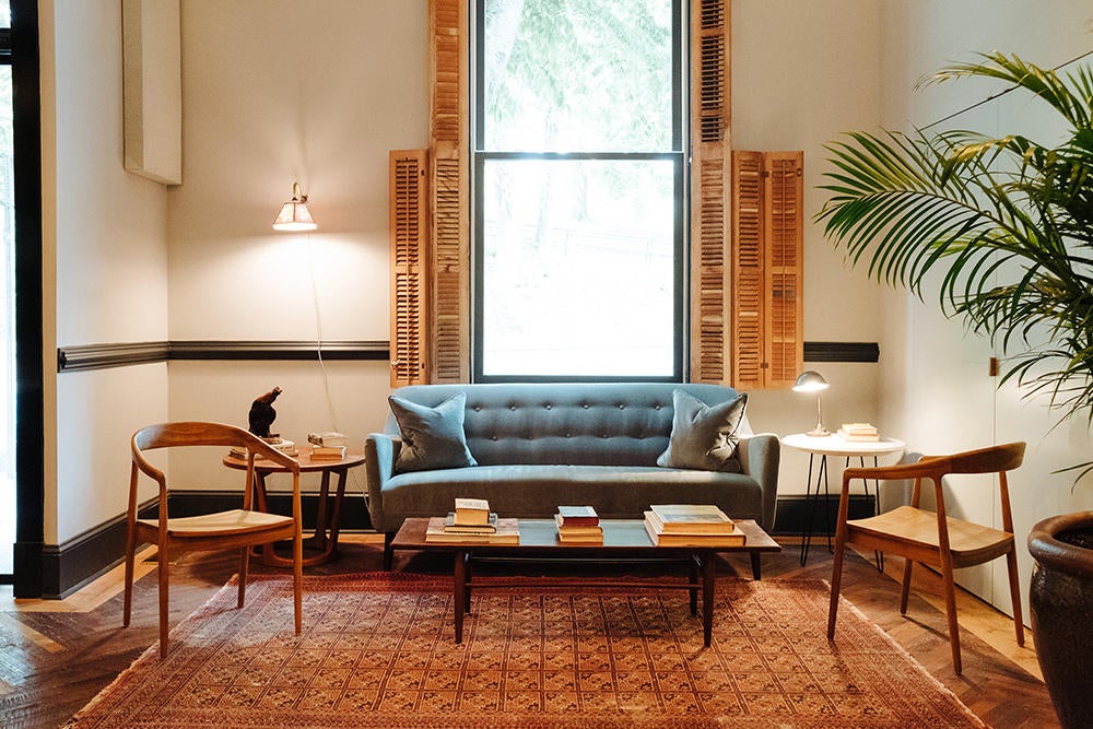 A cozy sitting area in the Common House