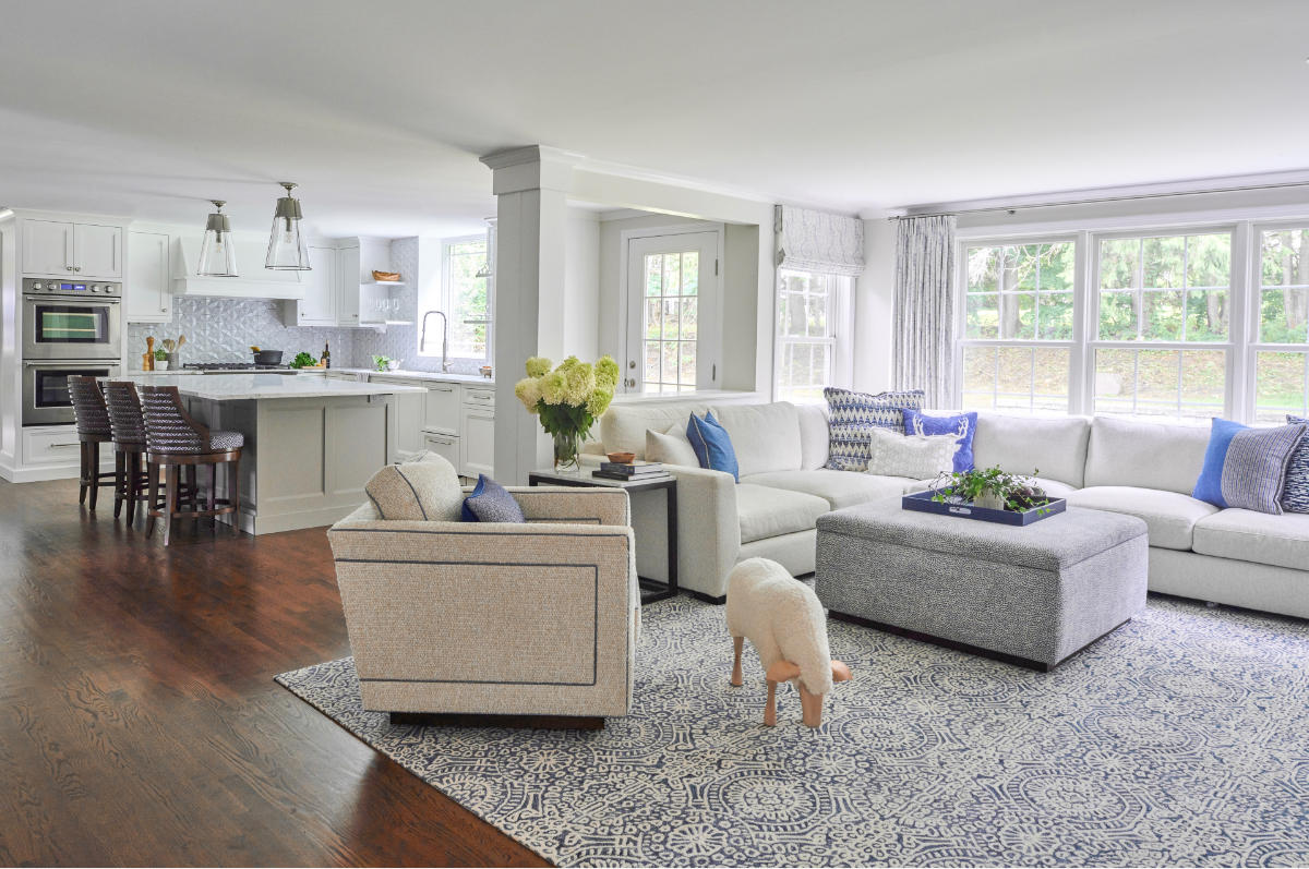 kitchen dining family room floor plans