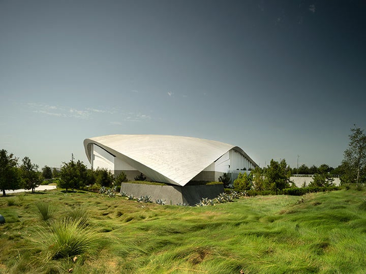 The landscape architecture was crucial to the mix-used plaza the stadium resides in.