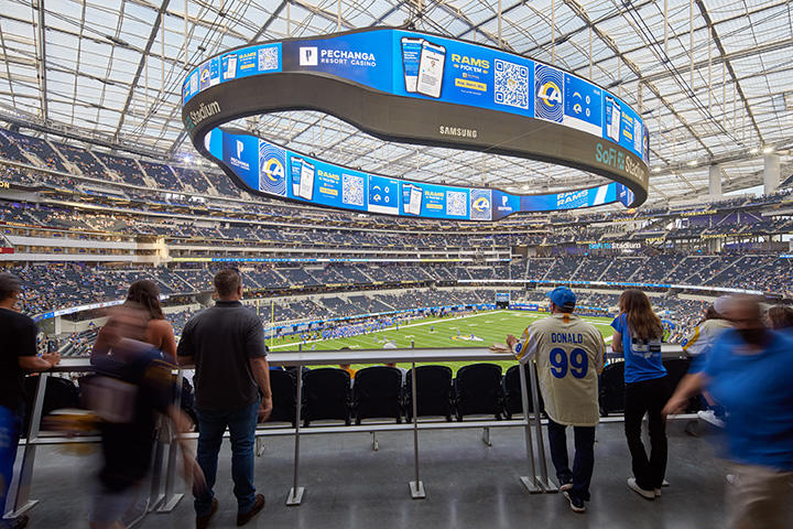 The Oculus video board in the stadium is one of the largest in the world.