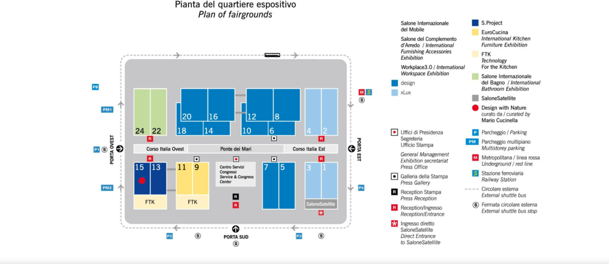 Exhibition Map  Salone del Mobile.Milano 2023