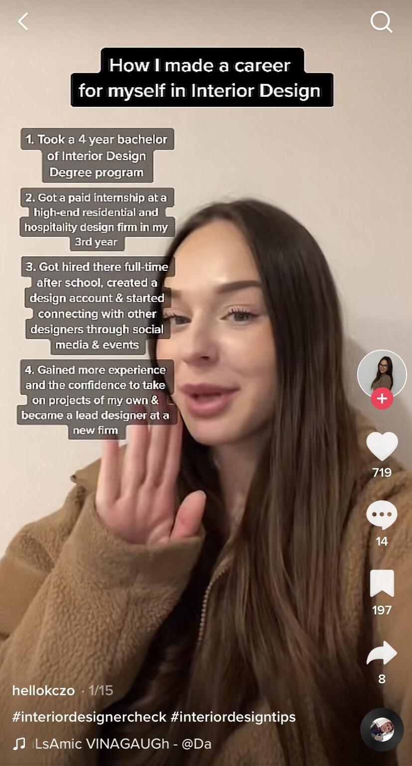 Gen Z is entering the design industry through TikTok