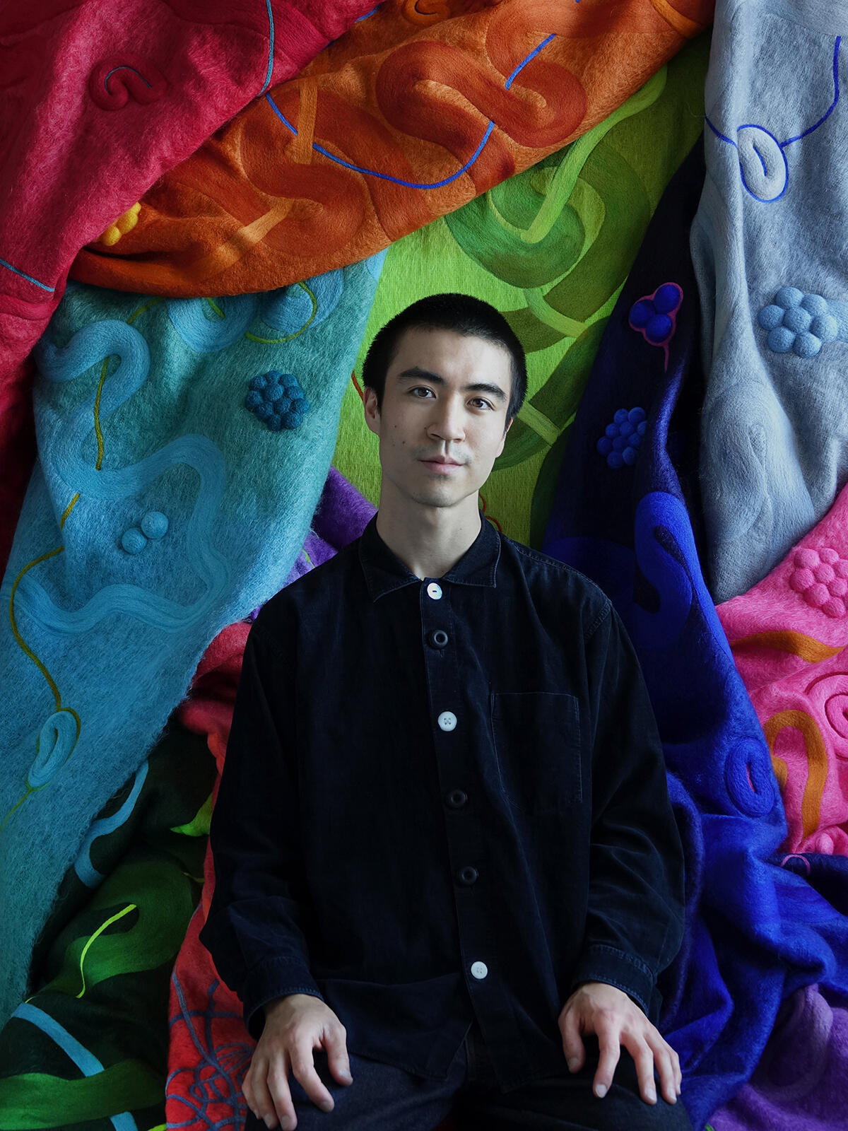This New York artist’s sculpted wool designs bring the outside in