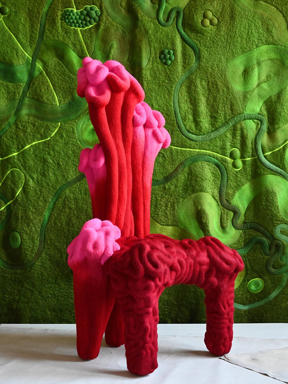 This New York artist’s sculpted wool designs bring the outside in