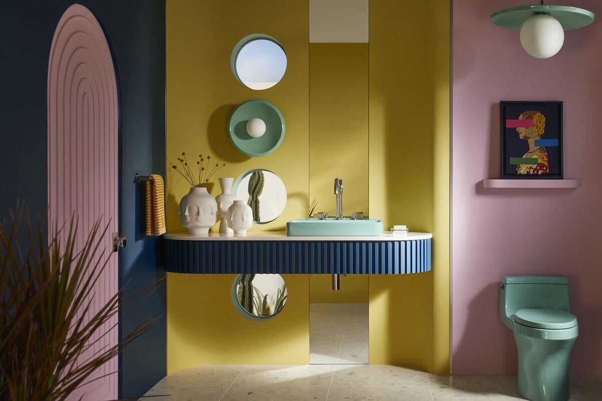 Colorful launches from Kohler, Alexa Hampton’s latest designs for The Shade Store and more