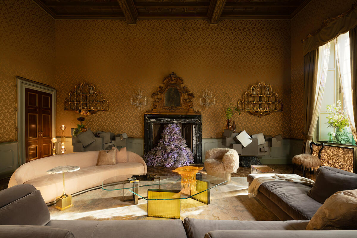 A scene from Rottet Studio’s living room design for Artemest’s L’Appartamento