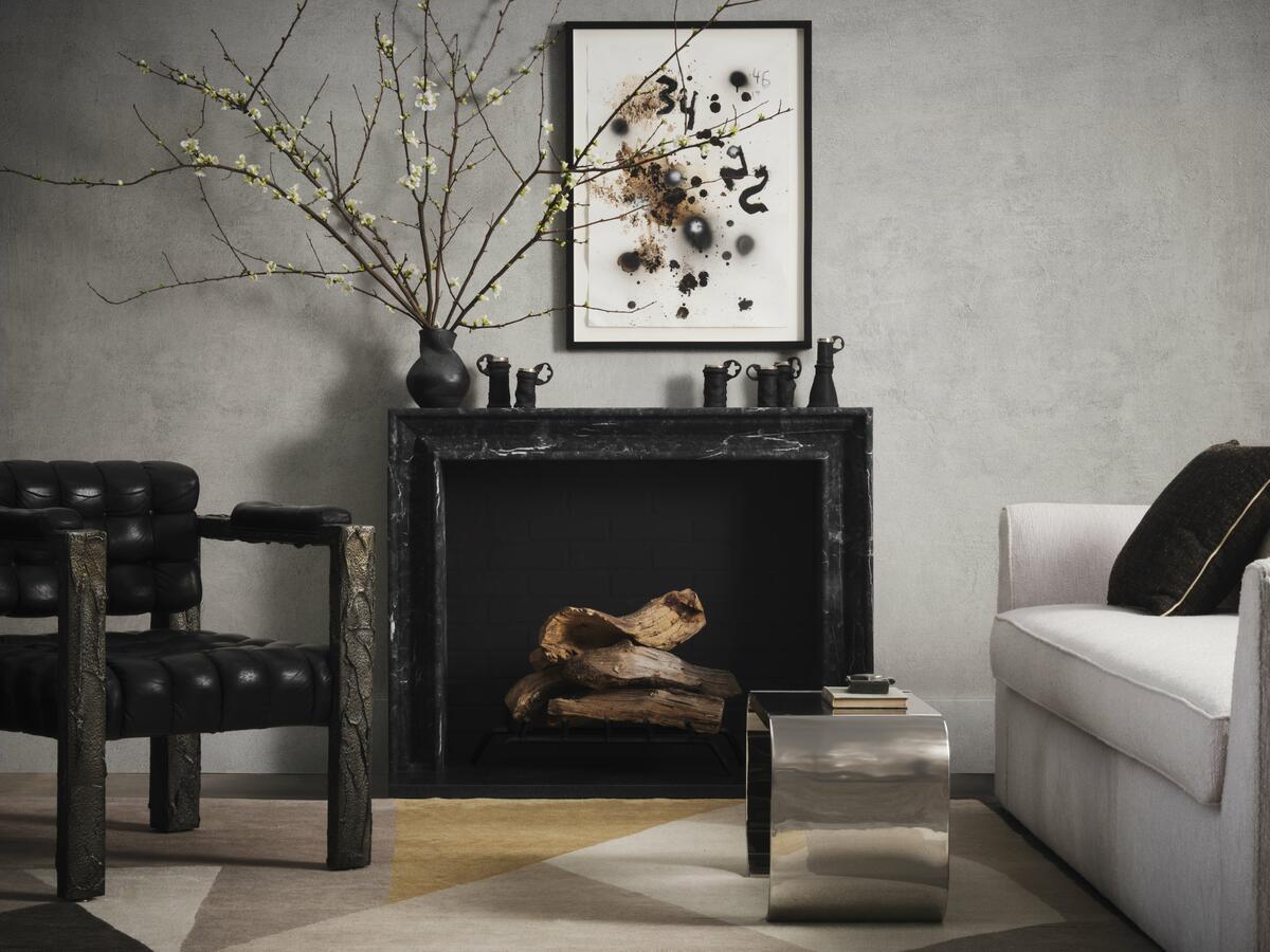 These 6 sculptural fireplace designs by Strike x Ann Sacks are undeniably hot