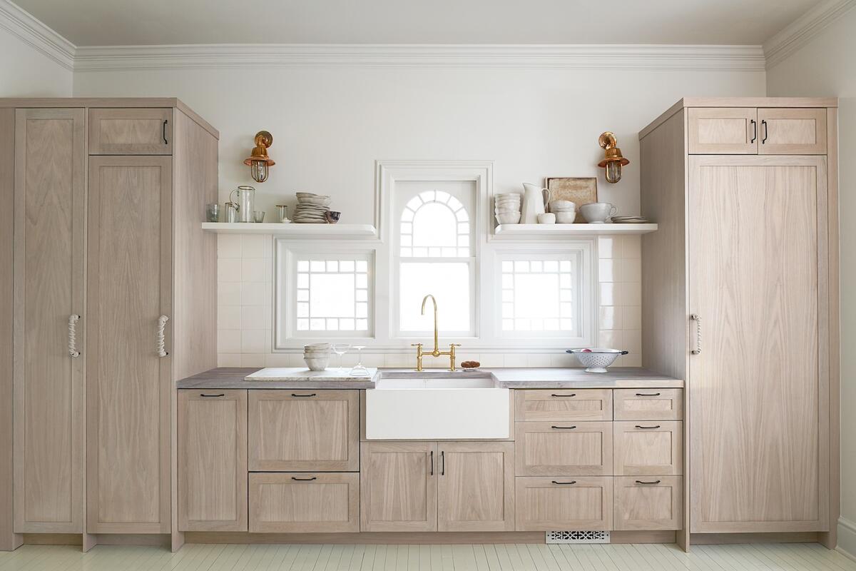 White Oak Shaker cabinet doors from the Leanne Ford x Semihandmade collection