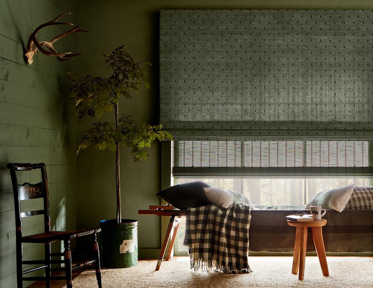Trees windowcovering in Pine by Max Humphrey for Hartmann&Forbes