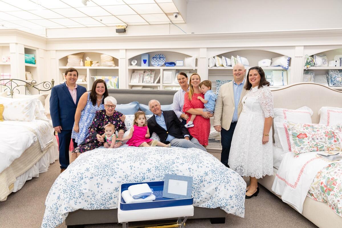 Murphy with her extended family in the store, which was founded by her grandfather in 1912