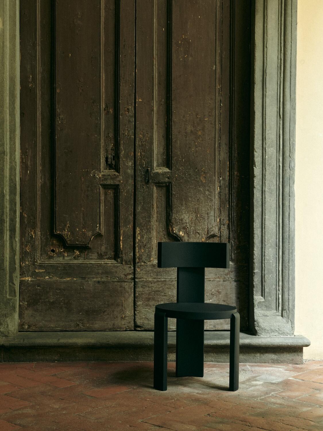 The Spina chair in Black Oak by Louise Roe