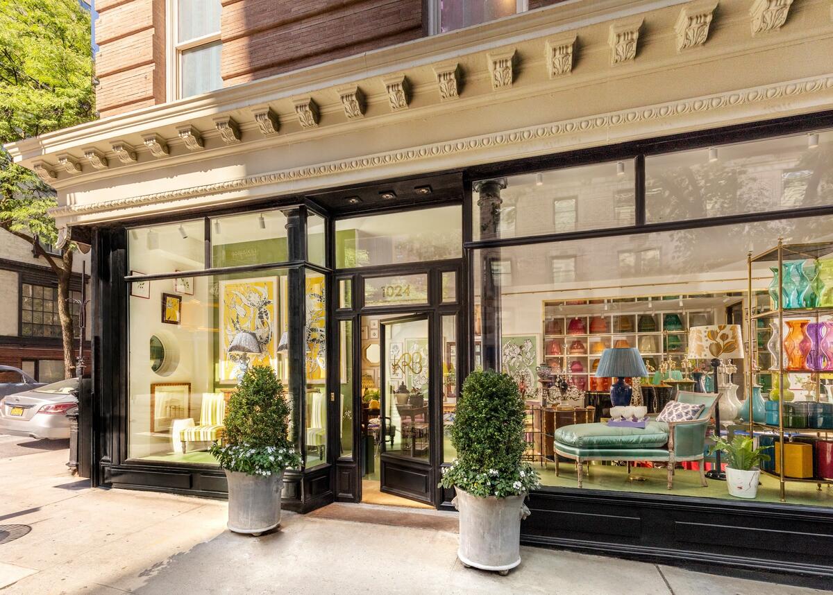 The exterior of the Upper East Side shop KRB