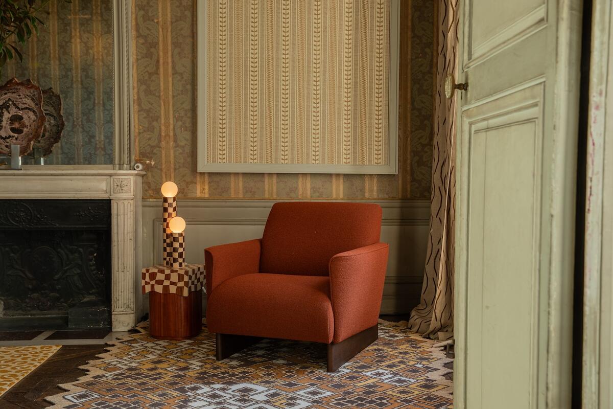 A scene from the Pierre Frey installation at Hôtel de Guise