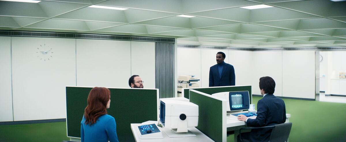 Much of “Severance” takes place in a sparsely decorated and starkly colored office