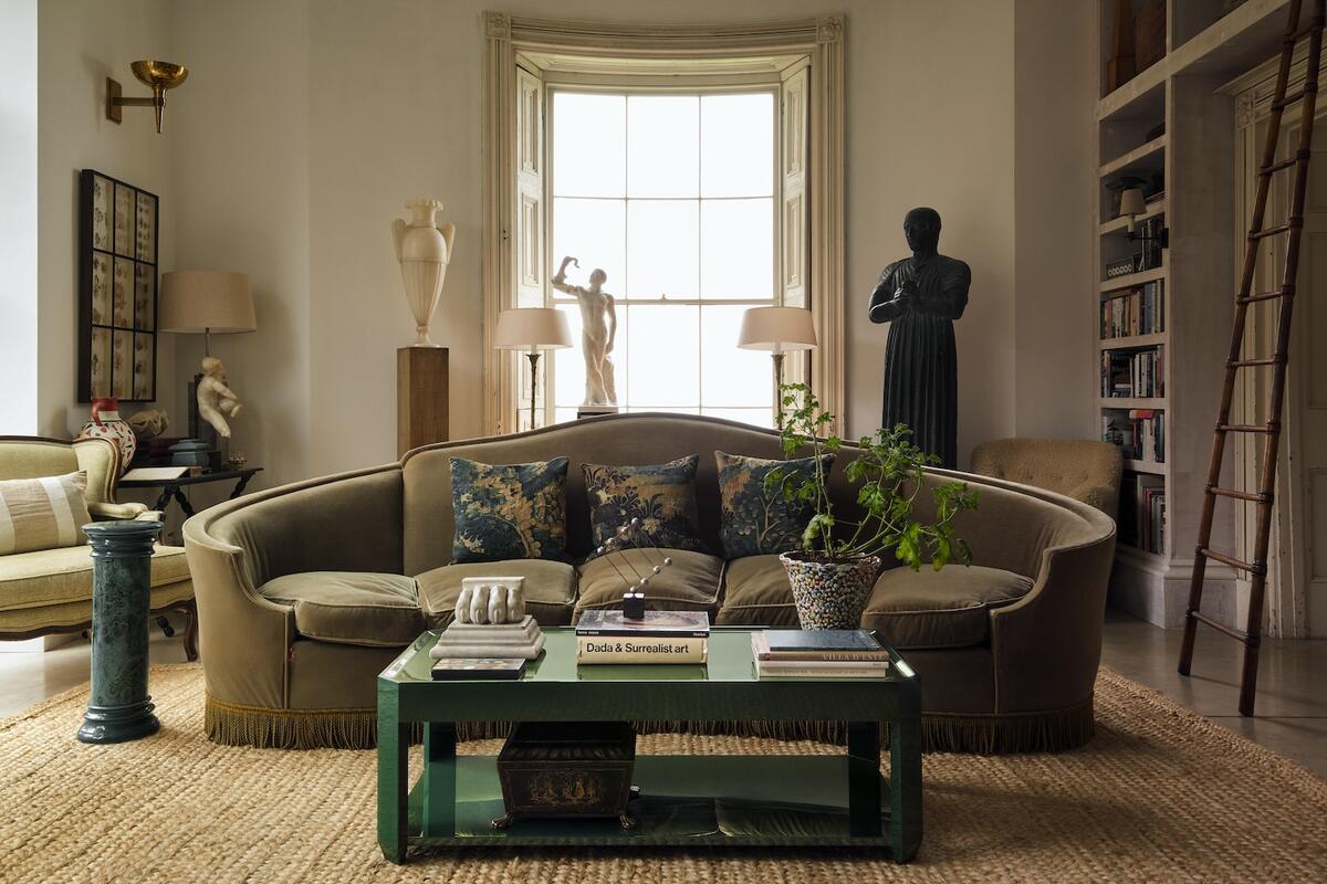 The Lacquer Company’s Felix coffee table in Loden Green/Bottle Green by Campbell-Rey The Lacquer Company’s Felix coffee table in Loden Green/Bottle Green by Campbell-Rey