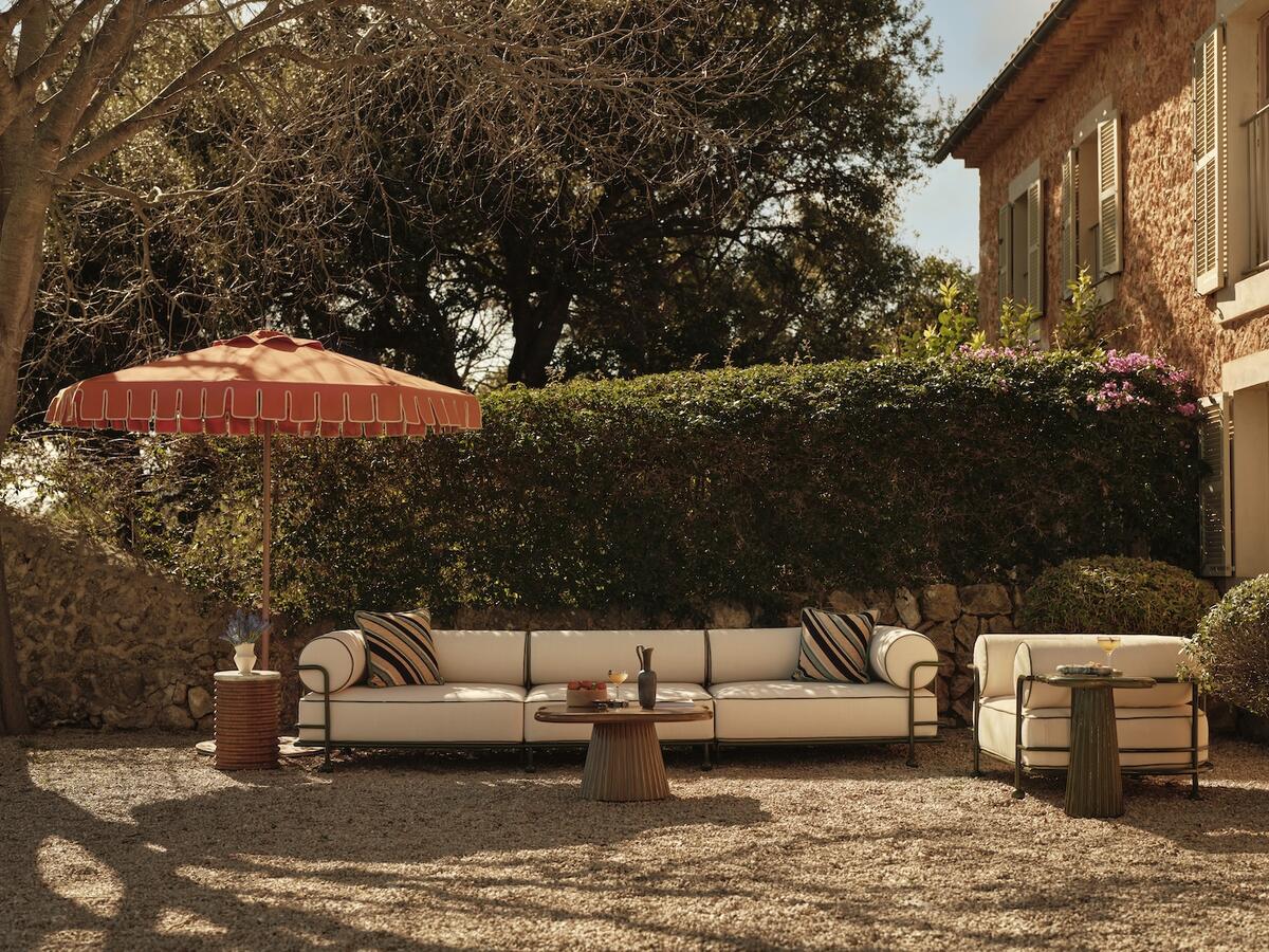 Selections from Soho Home’s Spring/Summer 2025 collection, including the Gaspard four-seater sectional sofa in Off White and Dayton coffee table in Ochre Selections from Soho Home’s Spring/Summer 2025 collection, including the Gaspard four-seater sectional sofa in Off White and Dayton coffee table in Ochre