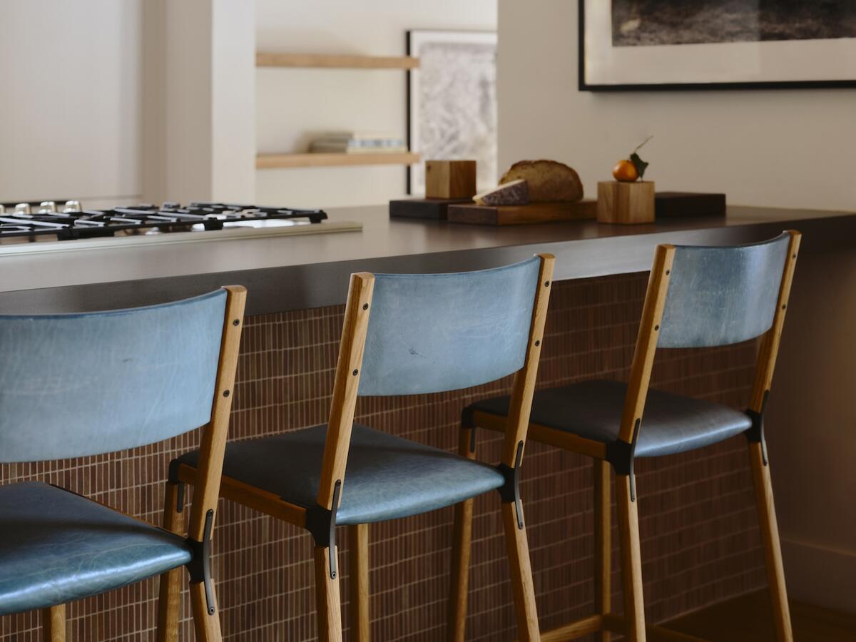 The Bellota Blues Ox Oak counter stools by Fyrn 